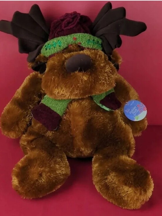 Dan Dee Other - Vintage Holiday Plush Moose 1980s